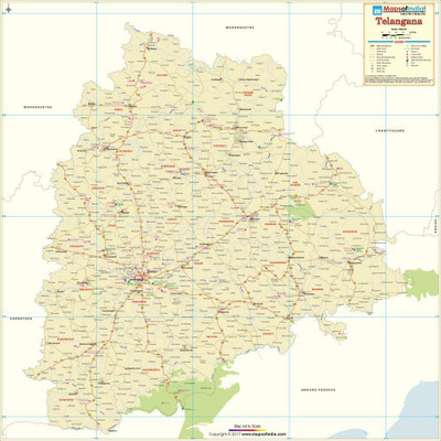 

Telangana Map Vinyl - Fine Art Print(27.5 inch X 27.5 inch)