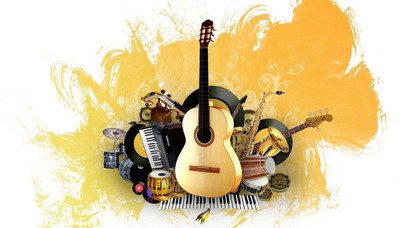 

music painting instrument creative Print Poster on 13x19 Inches Paper Print(19 inch X 13 inch, Rolled)