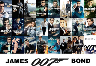 

James bond 007 Poster Print Poster on LARGE PRINT 36X24 INCHES Photographic Paper(36 inch X 36 inch, Rolled)