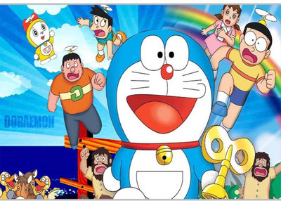 

Doremon Paper Print Print Poster on LARGE PRINT 36X24 INCHES Photographic Paper(36 inch X 24 inch, Rolled)