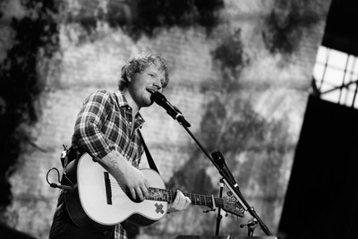 

Music Ed Sheeran Singer English Black & White Guitar Wall Poster Print Poster on LARGE PRINT 36X24 INCHES Photographic Paper(36 inch X 24 inch, Rolled)