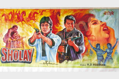

Wall Poster Sholay Movie Bollywood Print Poster on 13x19 Inches Paper Print(19 inch X 13 inch, Rolled)