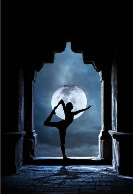 

ananyadesigns yoga in old temple wall Print Poster on LARGE PRINT 36X24 INCHES Photographic Paper(36 inch X 24 inch, Rolled)
