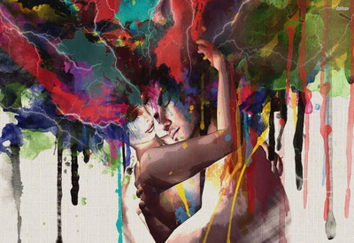 

Colourful Love Artistic Wallpaper Poster Print Poster on LARGE PRINT 36X24 INCHES Photographic Paper(36 inch X 24 inch, Rolled)