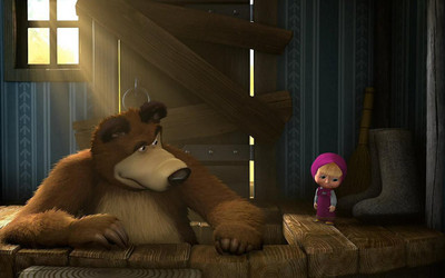 

Movie Masha And The Bear HD Wallpaper Print Poster on LARGE PRINT 36X24 INCHES Photographic Paper(36 inch X 24 inch, Rolled)
