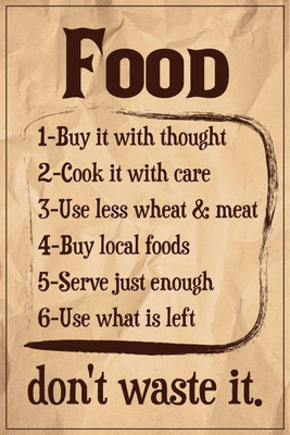 

Poster Food Don't Waste it Print Poster on LARGE PRINT 36X24 INCHES Photographic Paper(36 inch X 24 inch, Rolled)