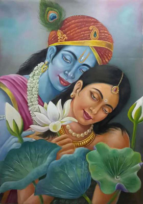 

radha krishna ji hi quality poster Print Poster on LARGE PRINT 36X24 INCHES Photographic Paper(36 inch X 24 inch, Rolled)