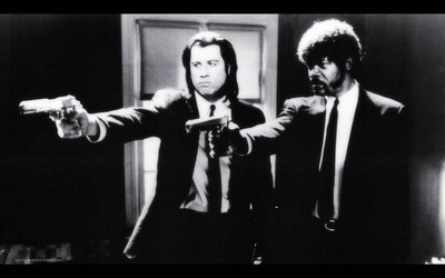 

Movie Pulp Fiction Jules Winnfield Vincent Vega HD Wallpaper Paper Prin Print Poster on 13x19 Inches Paper Print(19 inch X 13 inch, Rolled)