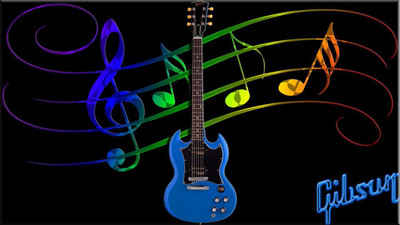 

Music Guitar Gibson HD Wallpaper Print Poster on LARGE PRINT 36X24 INCHES Photographic Paper(36 inch X 24 inch, Rolled)