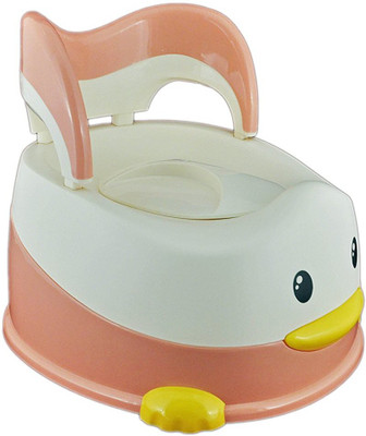 

Babysid Collections Duck Look Potty Chair with Easy Cleaning Tray and Lid Potty Box(Pink, Cream)