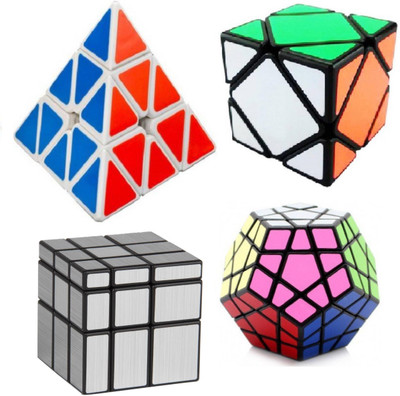 Mayatra's ShengShow Silver Mirror,Shengshou Megaminx Black/White Speed Cube, Pyraminx Triangle Pyramid Magic Cube Puzzle(4 Pieces)(4 Pieces) available at flipkart for Rs.1699