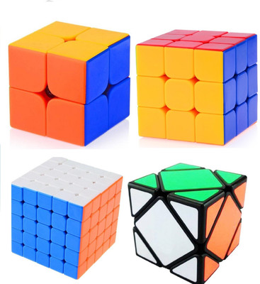 

Mayatra's 2x2 High Speed Stickerless With 3x3 Rubik's cube, Rubik Cube & Ultra Smooth Magic Skewb Cube ( 3pcs )(4 Pieces)
