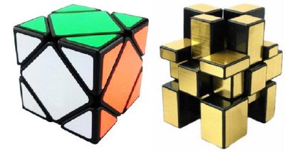 

Mayatra's Combo Of Mirror Cube Golden & Ultra Smooth Magic Skewb Cube ( 2pcs )(2 Pieces)