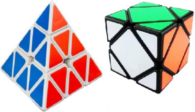 

Mayatra's Combo Of High Speed Neon Color QiYi Triangle Pyraminx Magic Cube & Ultra Smooth Magic Skewb Cube ( 2pcs )(2 Pieces)