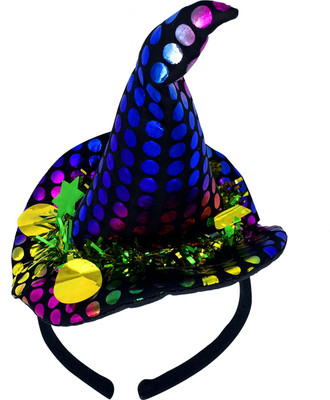 

Funcart Sequin Multicolor Polka Dot Black Hair band