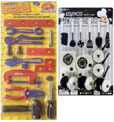 

kts khalsa toys and sales Work Tool Set with Kitchen Play Set for kids
