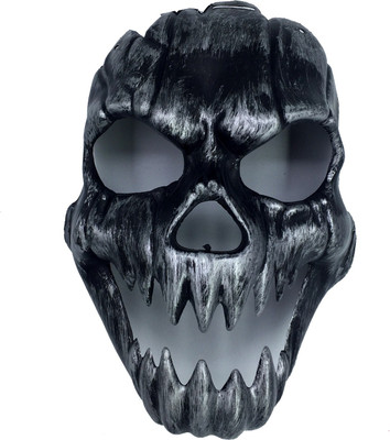 

Funcart Horror Black & Silver Skull Face Mask