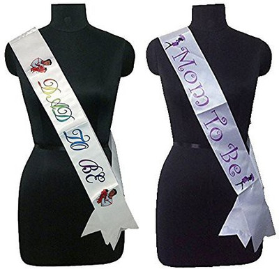 

PARTY PROPZ MOM TO BE AND DAD TO BE SASH PACK OF 2/MOM TO BE PARTY DECORATION/ DAD TO BE PARYT SUPPLIES/BABY SHOWER PARTY ACCESSORIES