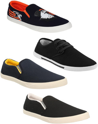 

Chevit Men's Combo Pack of 4 Smart Casuals, Sneakers For Men(Multicolor, Multicolour