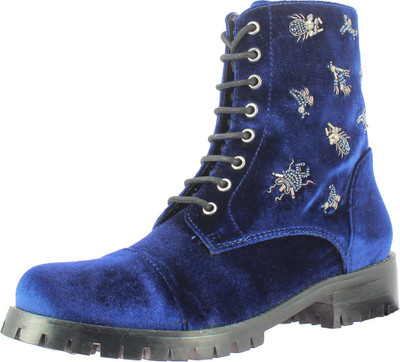 

Saint G Womens Leather Ankle Boots For Women(Blue