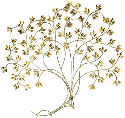

VedasExports Dia Wall Tree Decor Decorative Showpiece - 150 cm(Iron, Gold)