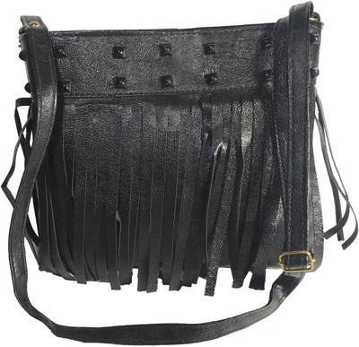 

Bizarre Vogue Women Casual Black PU Sling Bag