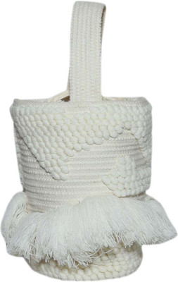 

Diwaah Women Casual White Cotton Hand-held Bag