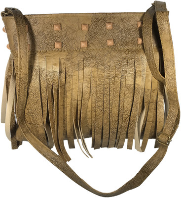 

Bizarre Vogue Women Casual Khaki PU Sling Bag