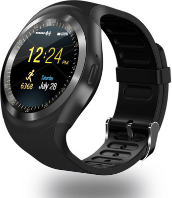 

OWO Y1 BLUETOOTH WITH SIM CARD & SD CARD SUPPORT BLACK Smartwatch(Black Strap Free Size)