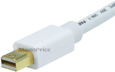

Monoprice TV-out Cable 10ft 32AWG Mini DisplayPort to VGA Cable - White(White, For Computer, 3.5 m)