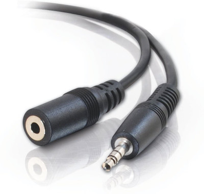 

LipiWorld TV-out Cable Premium Quality 3.5 mm Male to 3.5mm Female jack Extension Stereo Audio Cable For Headphones /Ipod / MP3 / MP4 / PDA / Mobile Phones / Laptops / PCs / TVs(1.5M 3.5MM Male to Female)(Black, For Laptop)