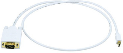 

Monoprice TV-out Cable 3ft 32AWG Mini DisplayPort to VGA Cable - White(White, For MacBook)