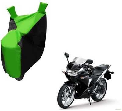 Autocraft Two Wheeler Cover for Honda(CBR 250R, Green, Black)