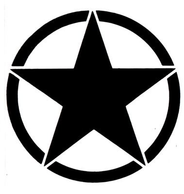 

Monk 29 Round Black Star Sticker for Motorcycle/Jeep (Big Size) Motorcycle Design Sticker(Pack of 1)