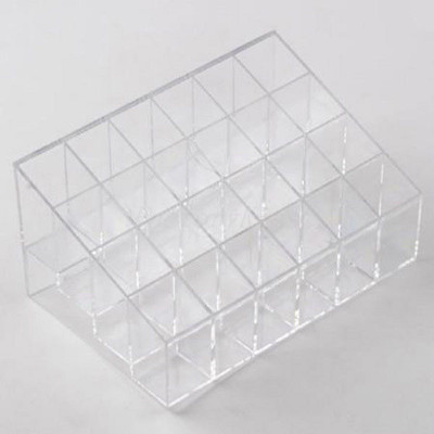 

Sukot 24 case Cosmetic Makeup Lipstick Organizer Lipstick Holder Storage Vanity Box(Transparent)