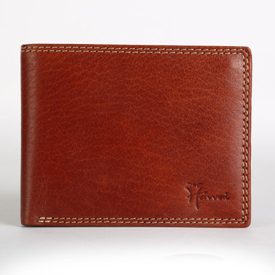Hawai Men Brown Genuine Leather Wallet(13 Card Slots)