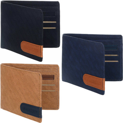 

MARKQUES Men Black, Tan, Blue Artificial Leather Wallet(6 Card Slots), Black-01;blue-05;tan-04