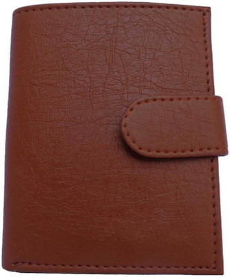

InkartBuy Men Tan Artificial Leather Card Holder(10 Card Slots), Brown tan