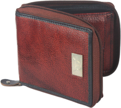 

Hidelink Men Brown Genuine Leather Wallet(6 Card Slots)