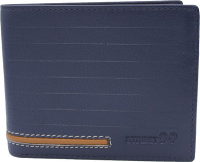 

STREET 99 Men Multicolor Genuine Leather Wallet(10 Card Slots), Blue