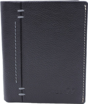

street 99 Men Black Genuine Leather Wallet(10 Card Slots)