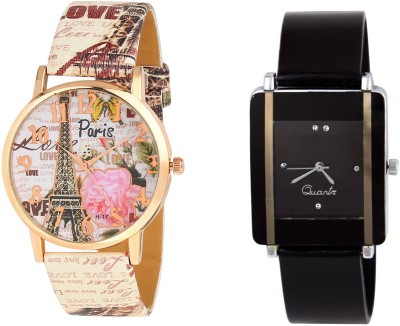 Keepkart paris Affiltower With Glory Square Unique Passion Love Swag Combo 0063 For Women And Girls Watch  - For Girls   Watches  (Keepkart)