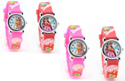 Keepkart Barbie Collection Red And Pink Super Combo For Boys And Girls And Small Children Watch  - For Boys & Girls   Watches  (Keepkart)