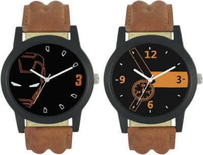Maxi Retail Hot Selling Printed Dial Combo (Pack of 2) Watch  - For Men   Watches  (Maxi Retail)