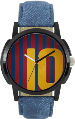 FASHION POOL LOREM MEN'S MOST STYLISH ROUND DIAL MULTI COLOR WATCH SPECIAL EDITION OF MESSI & BARCELONA SPECIAL WITH FULL BLUE LEATHER BELT PROFESSIONAL & PARTY WEAR WATCH FOR FESTIVAL SPECIAL Watch  - For Boys   Watches  (FASHION POOL)