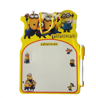 

Funcart Minions 2 in 1 Scribbling board & Time Table organiser With Black Marker & Eraser