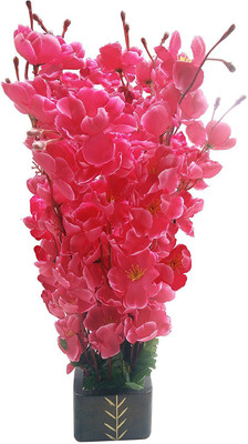 

paradise para-6757 Red Orchids Artificial Flower with Pot(40 inch, Pack of 1)