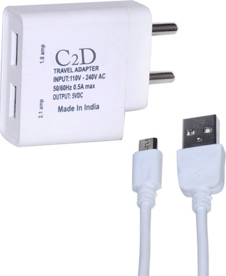 

C2D ss13 Tablet Charger(White, Cable Included)