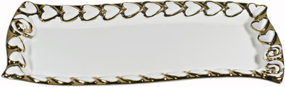 

La Platina Fine Porcelain Platter Plate Ceramic Disposable Bowl Set(White, Pack of 1)