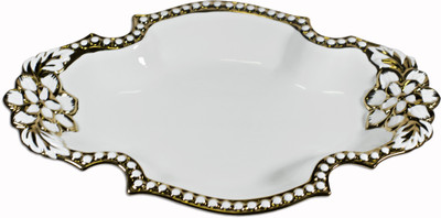 

La Platina Fine Porcelain Platter Plate Ceramic Disposable Bowl Set(White, Pack of 1)